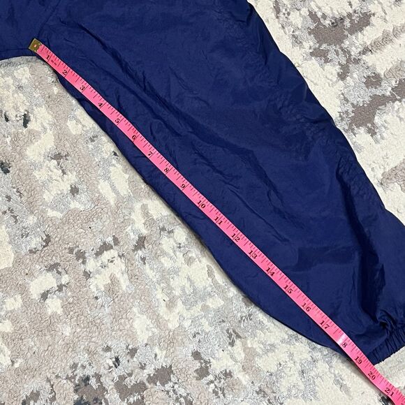 Vintage ADIDAS Pullover Men Anorak Jacket Windbreaker Navy Hood XL Stripes Lined - Picture 8 of 11